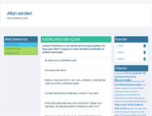 Tablet Screenshot of allahisimleri.com